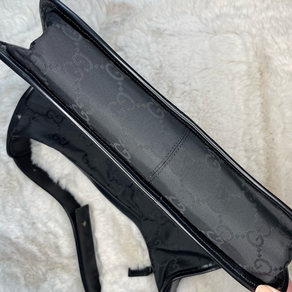 Gucci Black Monogram Hobo Adjustable Shoulder Bag - Picture 3 of 9